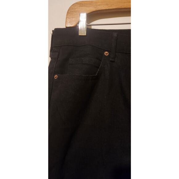 NWT Extra High-Rise Sky-Hi Wide Leg jeans in black denim, size 14 Petite. - Picture 10 of 12